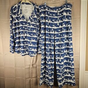 Holy Pals Womens Navy Nativity Scene Pajamas XXL